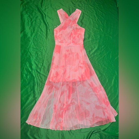 NWT Ted Baker London Elegant Pink Pleated Dress size 0 - Picture 2 of 8